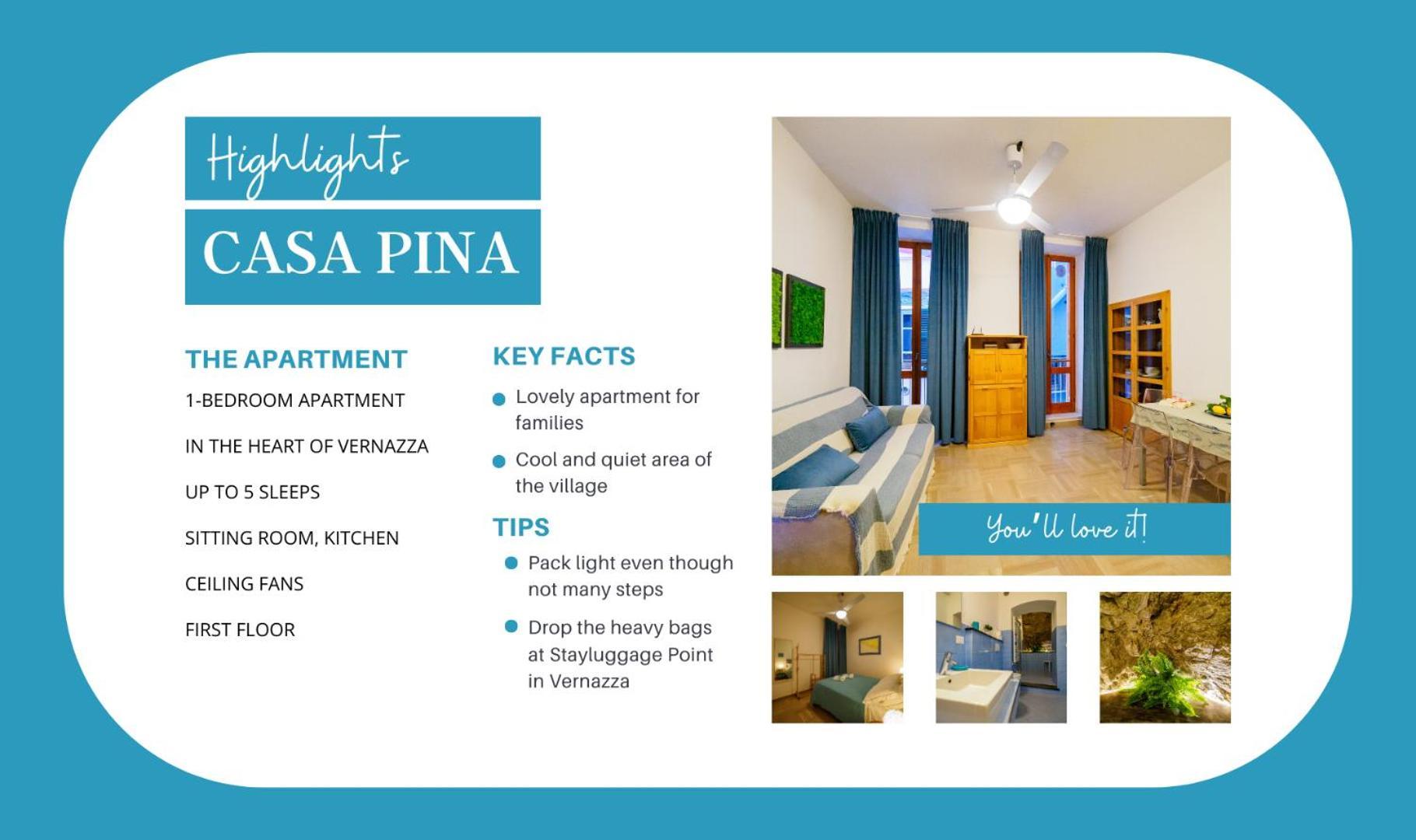 Casa Pina Quiet Apartment Вернаца Екстериор снимка